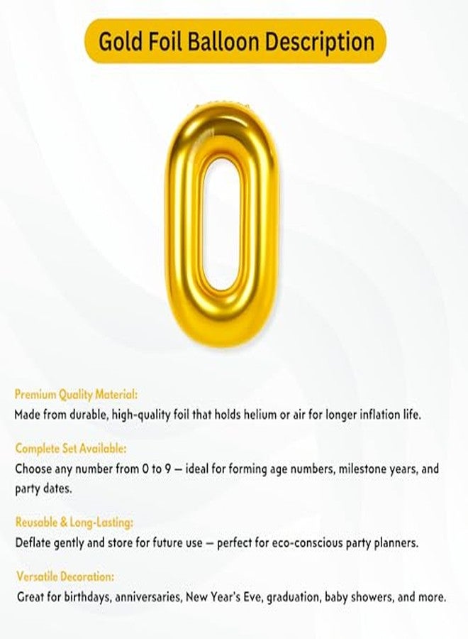 Flyloons 2 number Foil Balloon Gold 16 inch Size For Baby Kids Boys Girls Happy Birthday Anniversary Decoration Items 2nd Year Number Balloons 0 to 9 Set Golden Two - Image 4